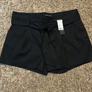 Black scallop waist shorts size 12 with belt